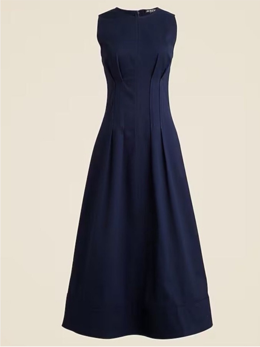 J.Crew Pintuck midi dress in stretch twill